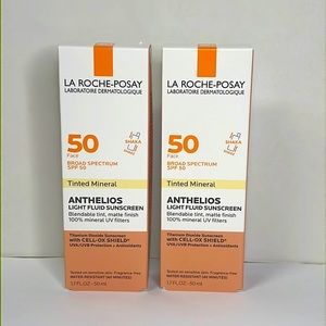 La Roche-Posay Anthelios Tinted Mineral Light Fluid Sunscreen SPF 50 (Lot of 2)